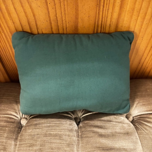 Vintage HoHoHo Tapestry Pillow Small Green Ornament Balls - Picture 3 of 7